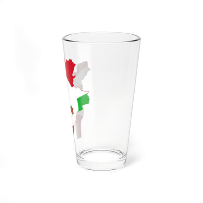 Flag map of Burundi (Burundi) Pint Glass 16oz