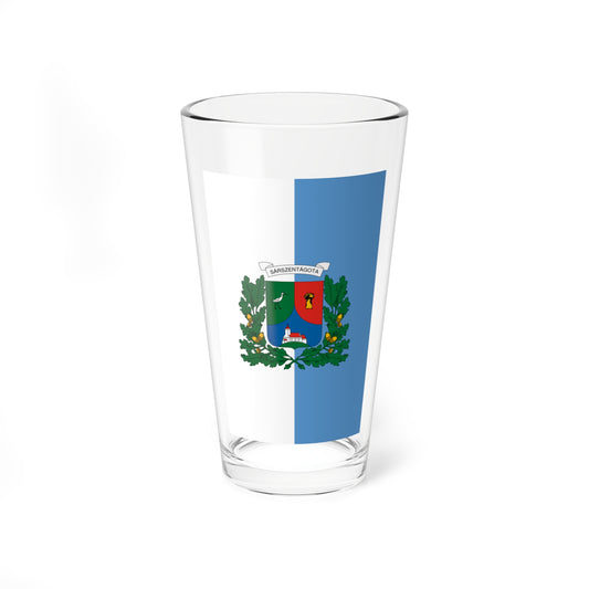 Flag of Sarszentagota (Hungary) Pint Glass 16oz