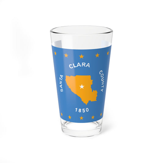 Flag of Santa Clara County California (United States) Pint Glass 16oz