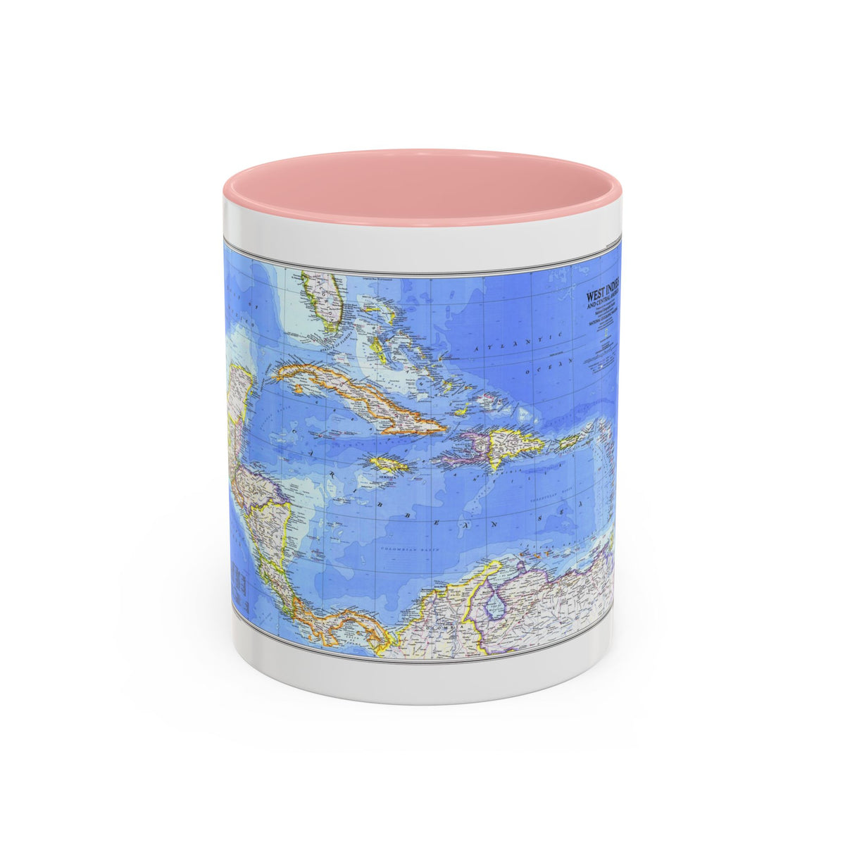 Central America & West Indies(1981) (Map) Accent Coffee Mug