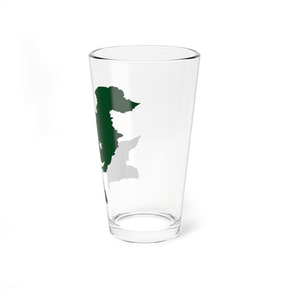 Flag map of Pakistan (Pakistan) Pint Glass 16oz