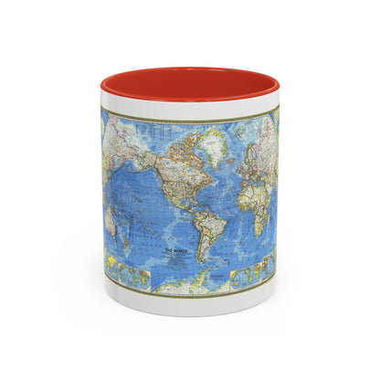 World Map (1970) (Map) Accent Coffee Mug