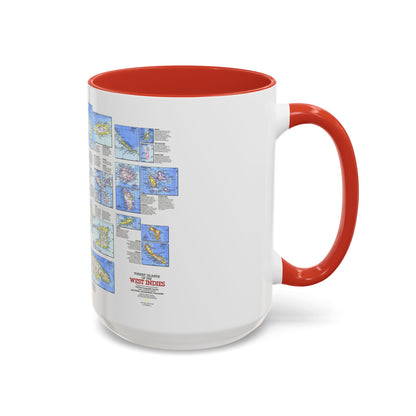 West Indies - Tourist Islands (1981) (Map) Accent Coffee Mug