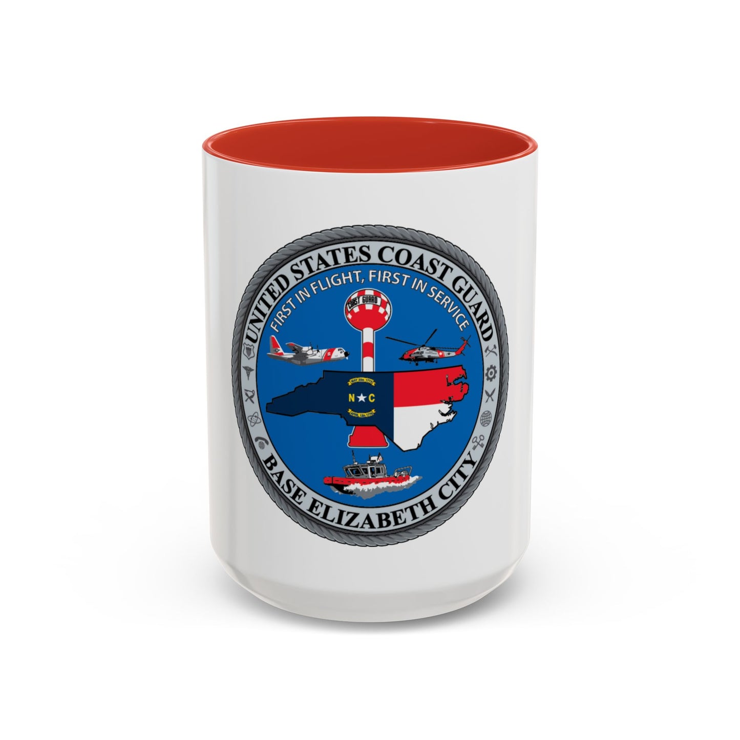 USCG Base Elizabeth City (U.S. Coast Guard) Accent Coffee Mug