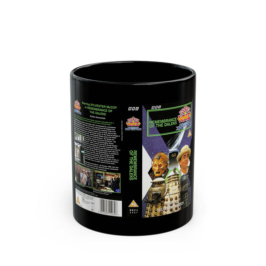 DOCTOR WHO REMEMBRANCE OF THE DALEKS (VHS COVER) - Black Coffee Mug