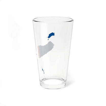Flag map of Madeira (Portugal) Pint Glass 16oz