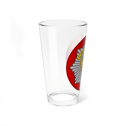 Emblem for the Danish Royal Life Guards I Battalion (Denmark) (Coat of Arms) Pint Glass 16oz