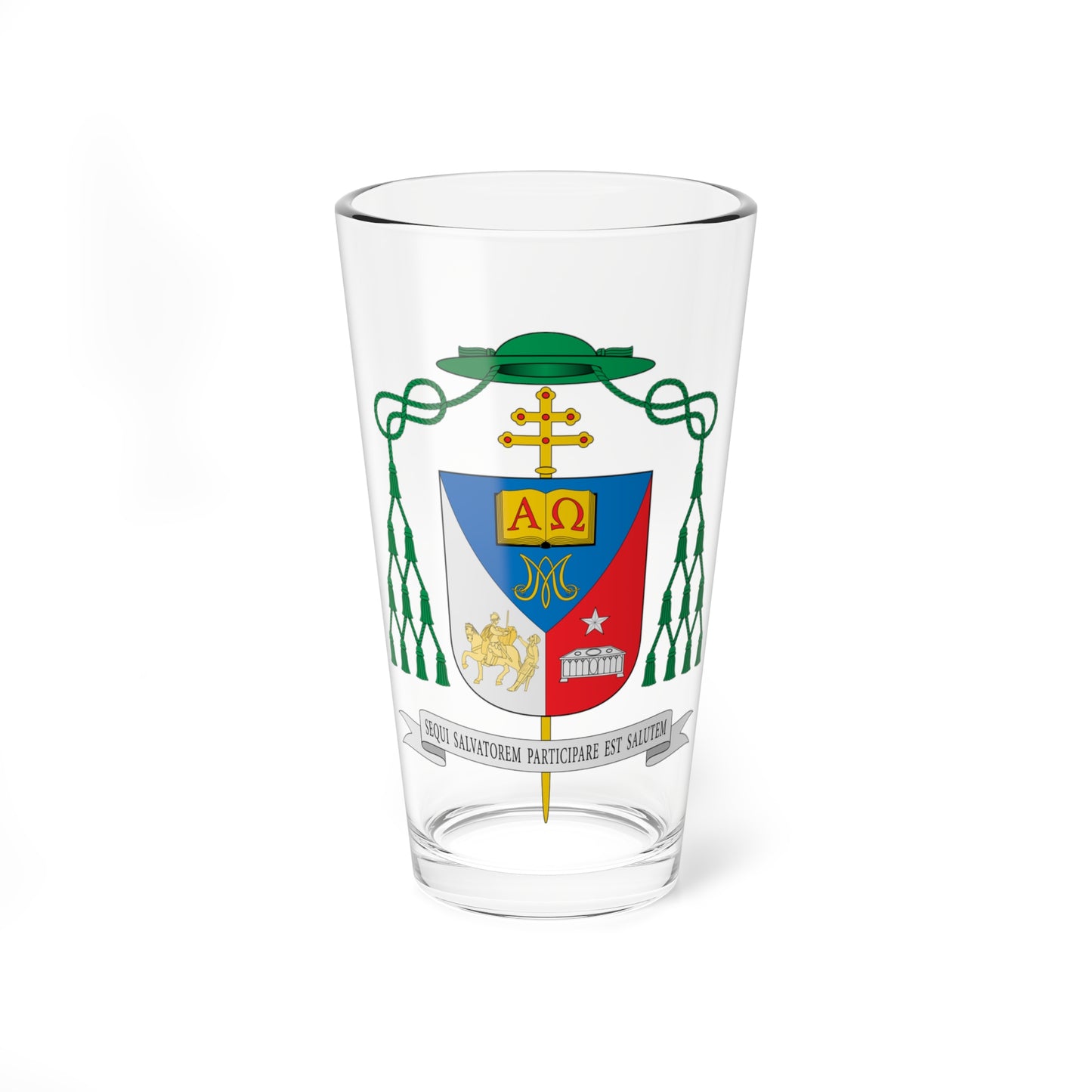 Escudo de Francisco José Prieto Fernández.arzobispo (Spain) (Coat of Arms) Pint Glass 16oz