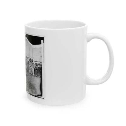 Washington, D.C. Band Of 9th Veteran Reserve Corps, In Shakoes And Frogged Jackets, At Washington Circle (U.S. Civil War) White Coffee Mug