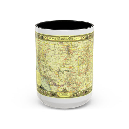 USA - Southwestern (1940) (Map) Accent Coffee Mug