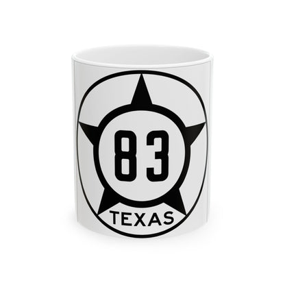 Old Texas 83 (Texas) (Road Sign) White Coffee Mug