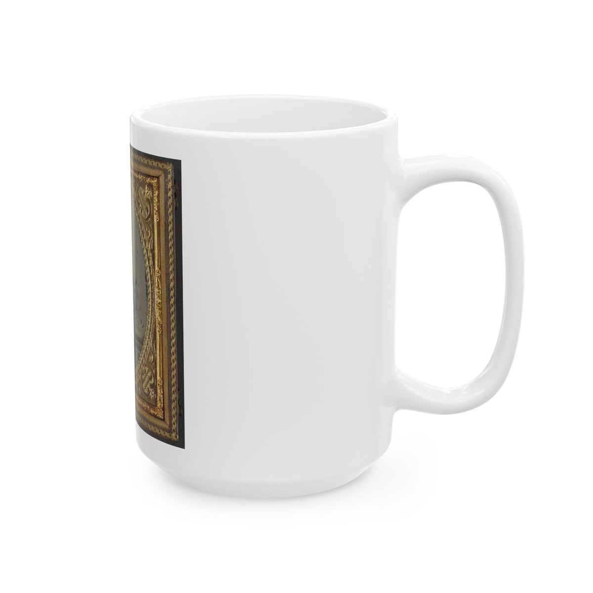 Private Silas A. Shirley Of Co. H, 16th Mississippi Infantry Regiment, With Books And Sign Reading Victory Or Death! (U.S. Civil War) White Coffee Mug
