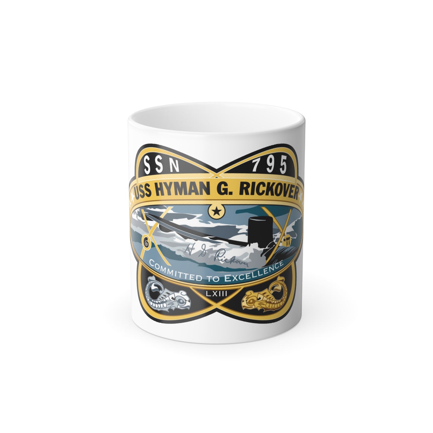 USS Hyman G Rickover SSN 795 (U.S. Navy) Color Changing Mug 11oz