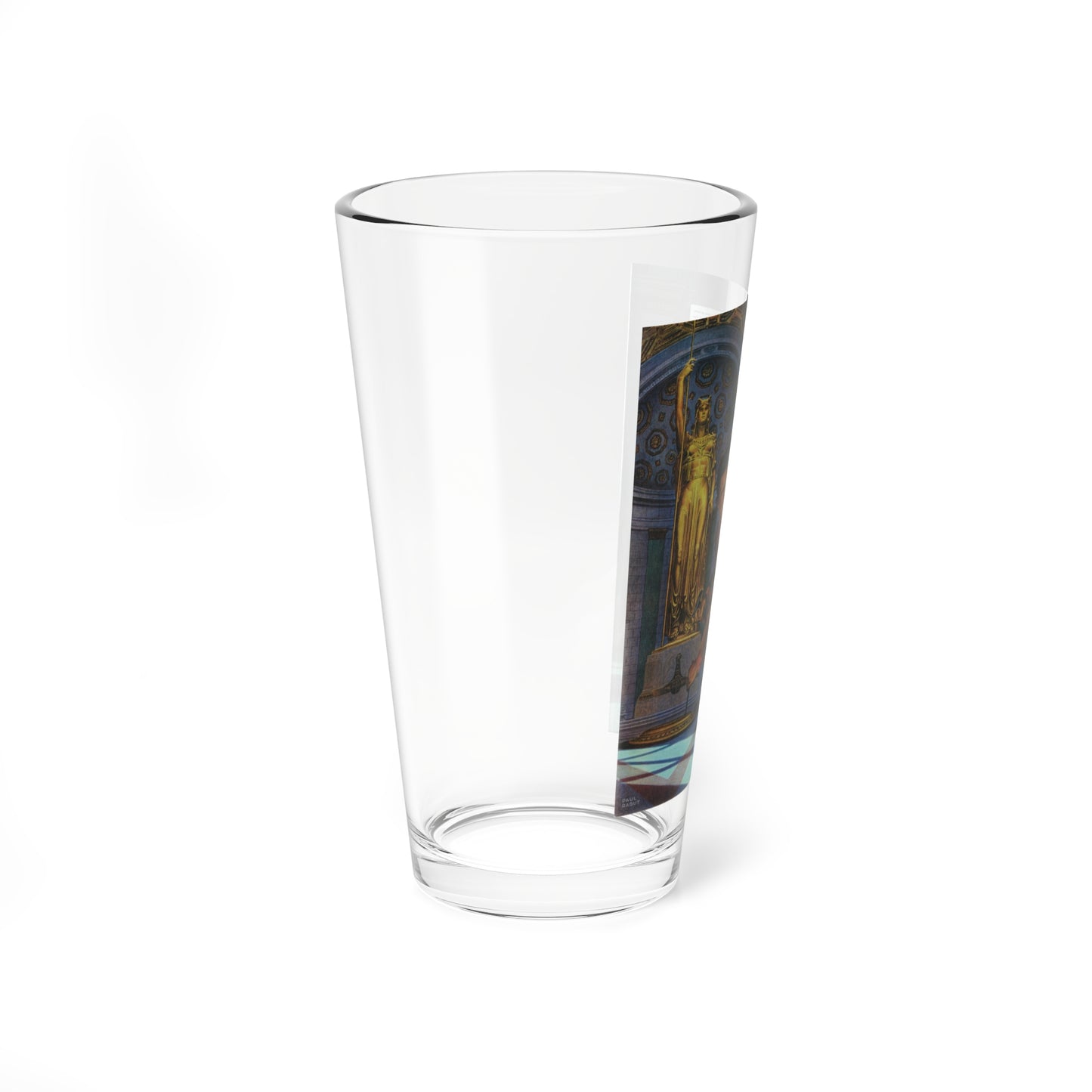 Sacrilege and theft illustrated by Paul Rabut for Saturday Evening Post (Magazine Illustration) Pint Glass 16oz