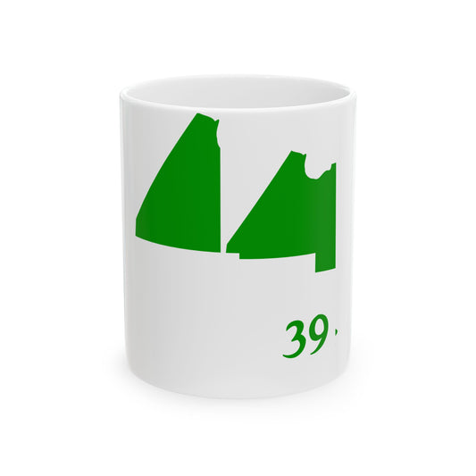 Aroostook County Flag Map (United States) White Coffee Mug