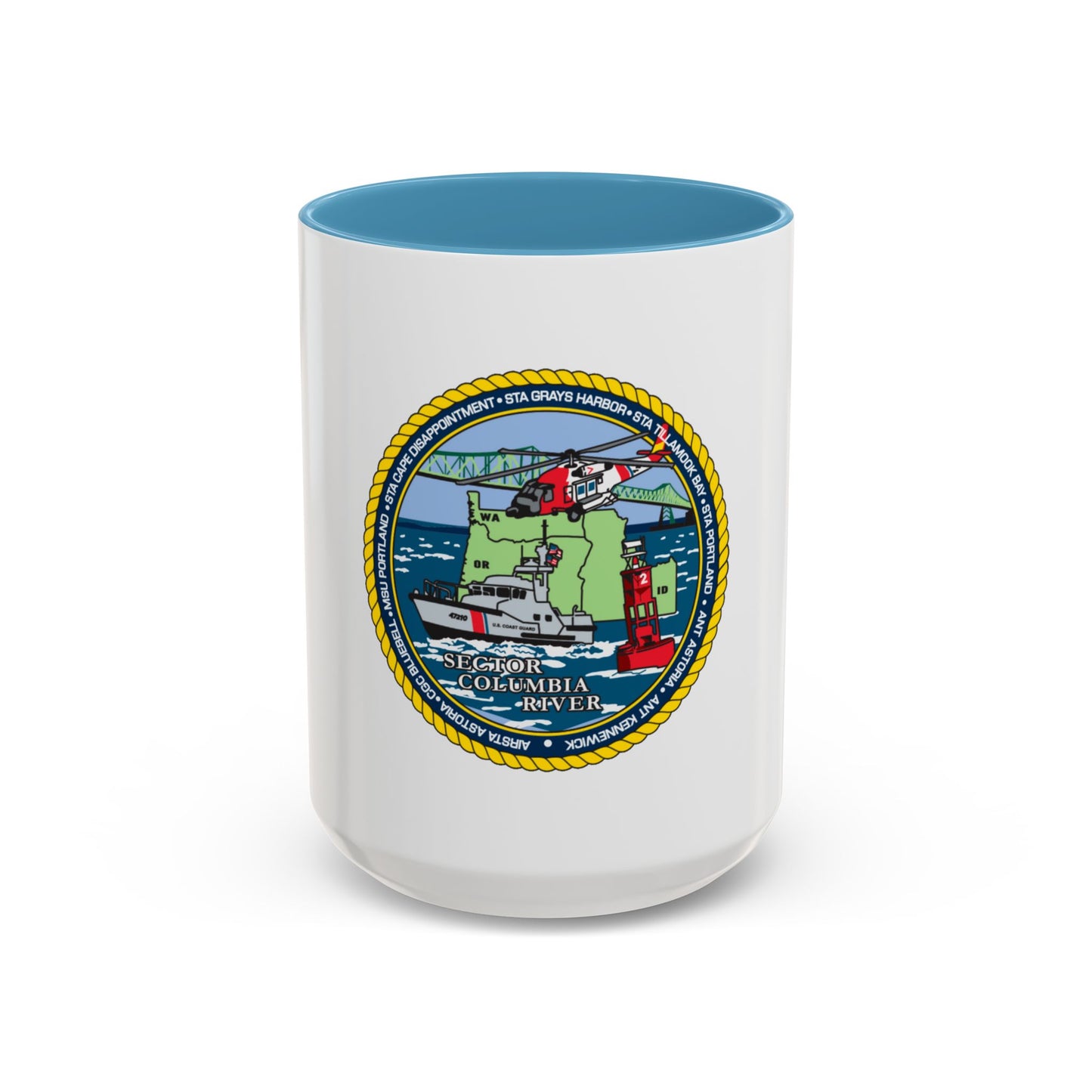 USCGS Columbia River (U.S. Coast Guard) Accent Coffee Mug