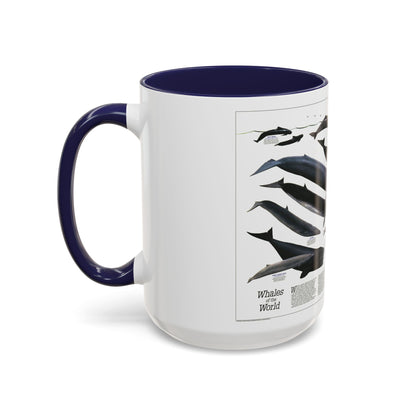 Great Whales of the World (1976) (Map) Accent Coffee Mug