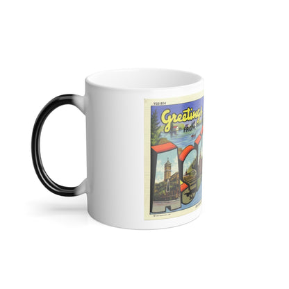 Greeting card from Ashland Wisconsin (Greeting Postcards) Color Changing Mug 11oz