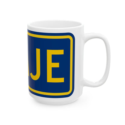 Toll plate county es (Puerto Rico) (Road Sign) White Coffee Mug