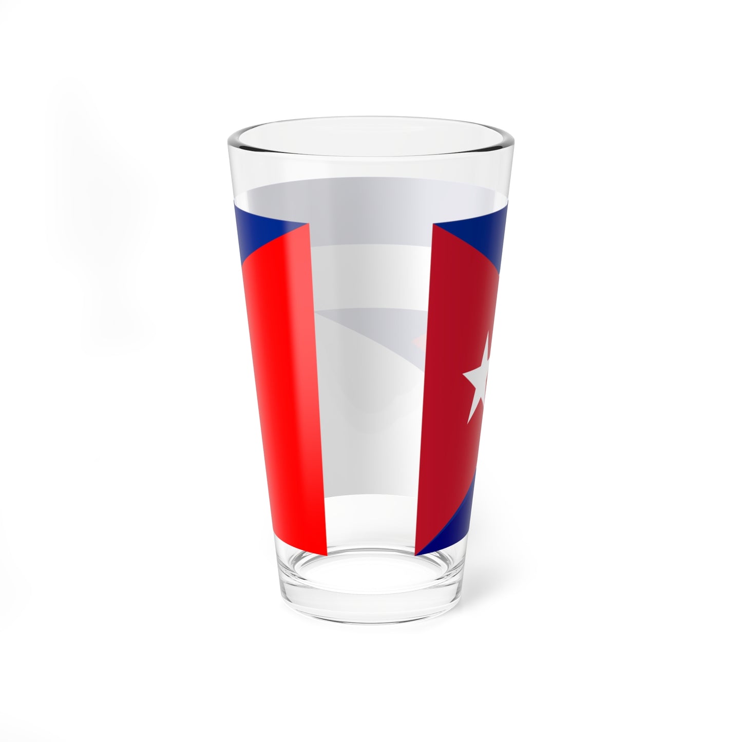 Flag of Cuba and France (Cuba) Pint Glass 16oz