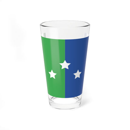 Bandera del Municipio Bruzual Anzoategui (Venezuela) Pint Glass 16oz