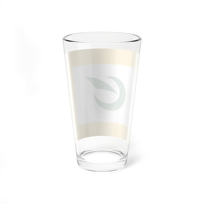 Flag of Higashikagura Hokkaido fringed (Japan) Pint Glass 16oz