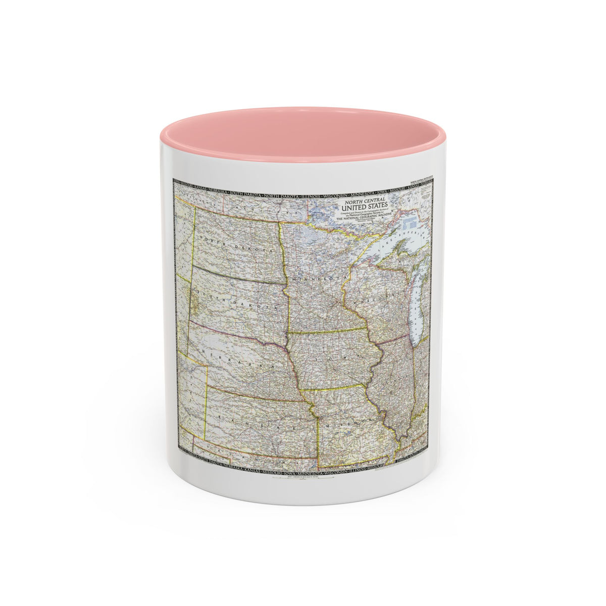 USA - North Central (1948) (Map) Accent Coffee Mug