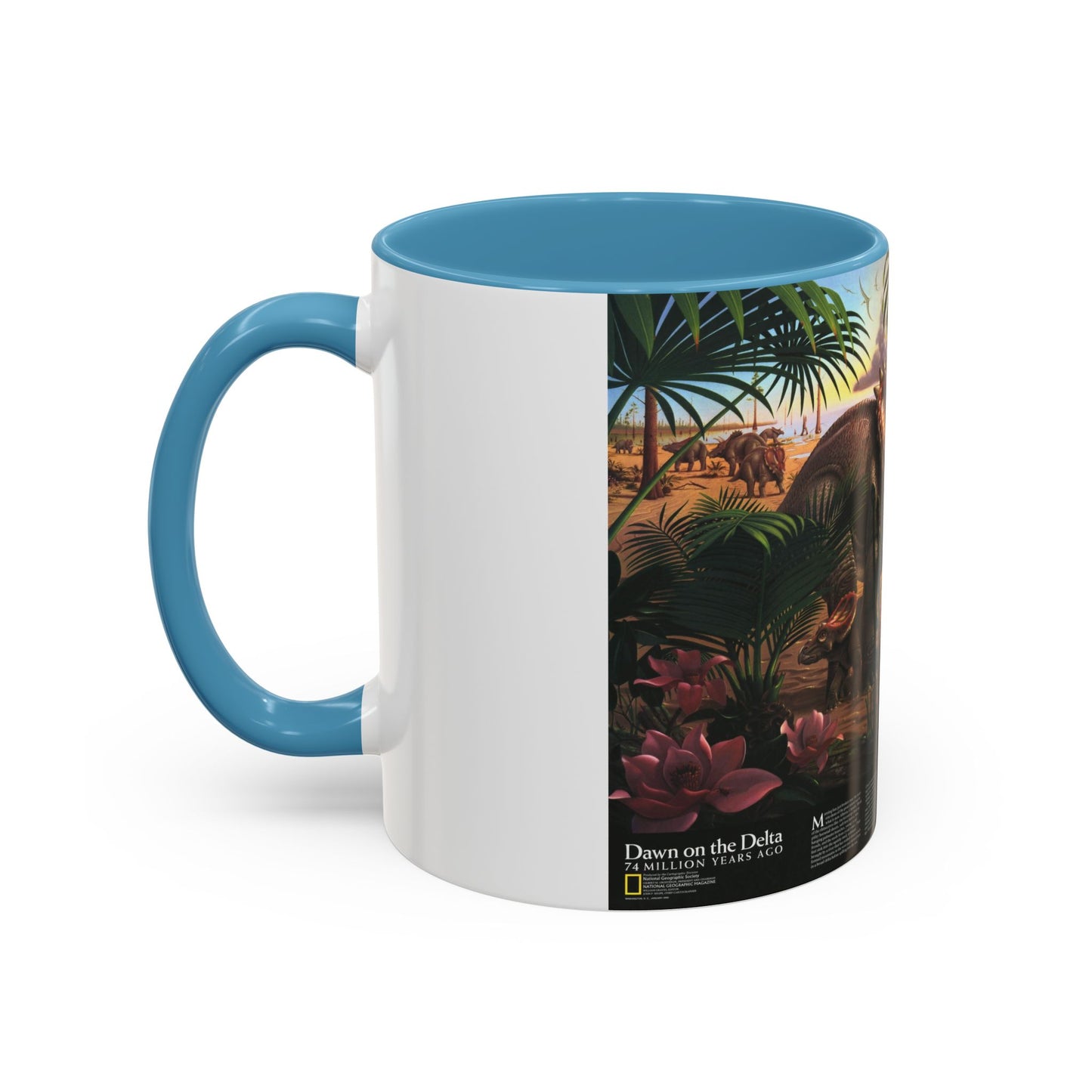 North America - Dawn on the Delta- 74mya (1993) (Map) Accent Coffee Mug