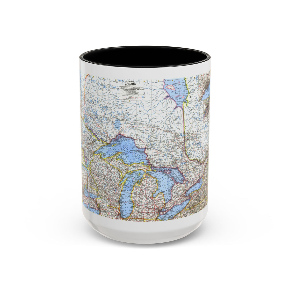 Canada - Central (1963) (Map) Accent Coffee Mug