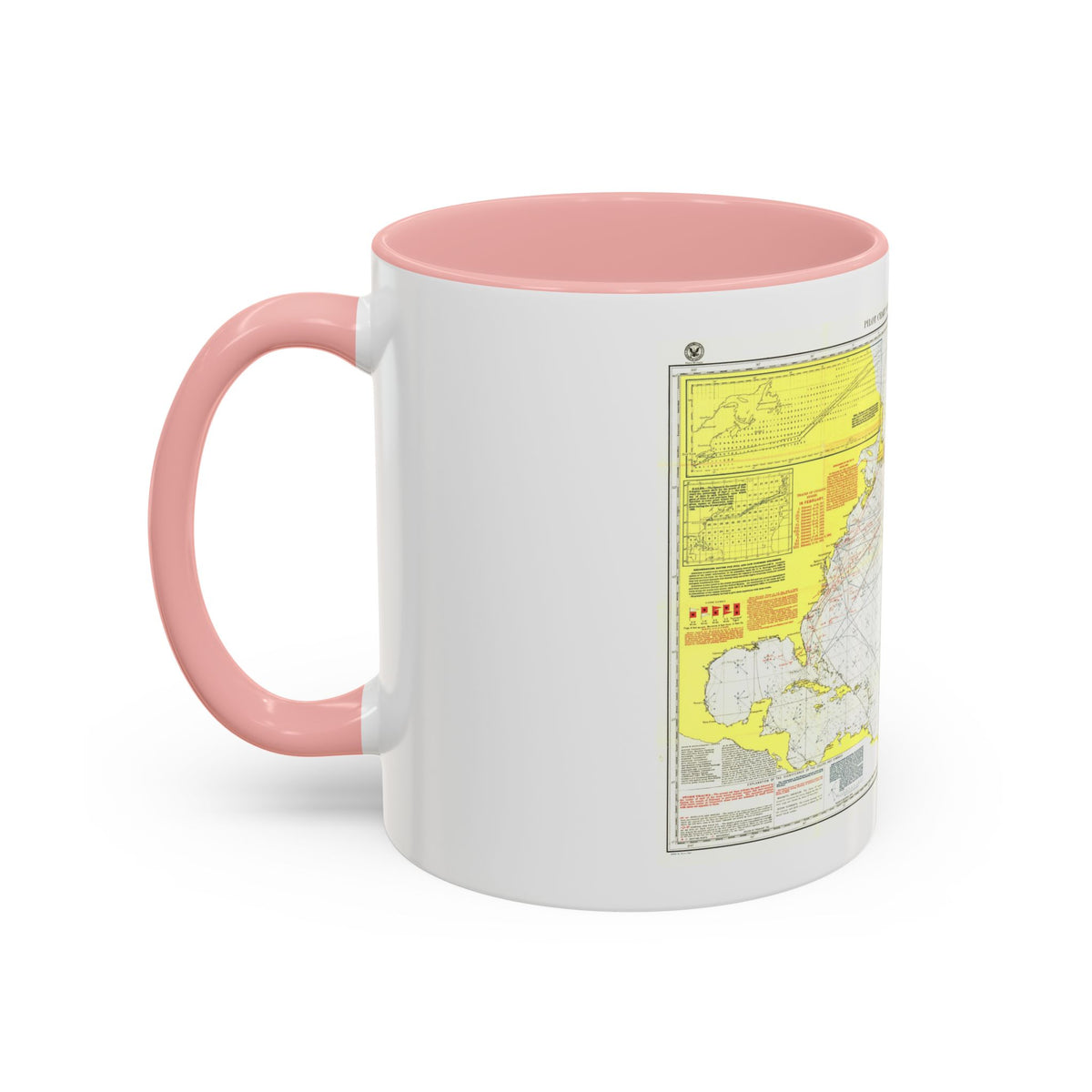 Atlantic Ocean - North (1903) (Map) Accent Coffee Mug