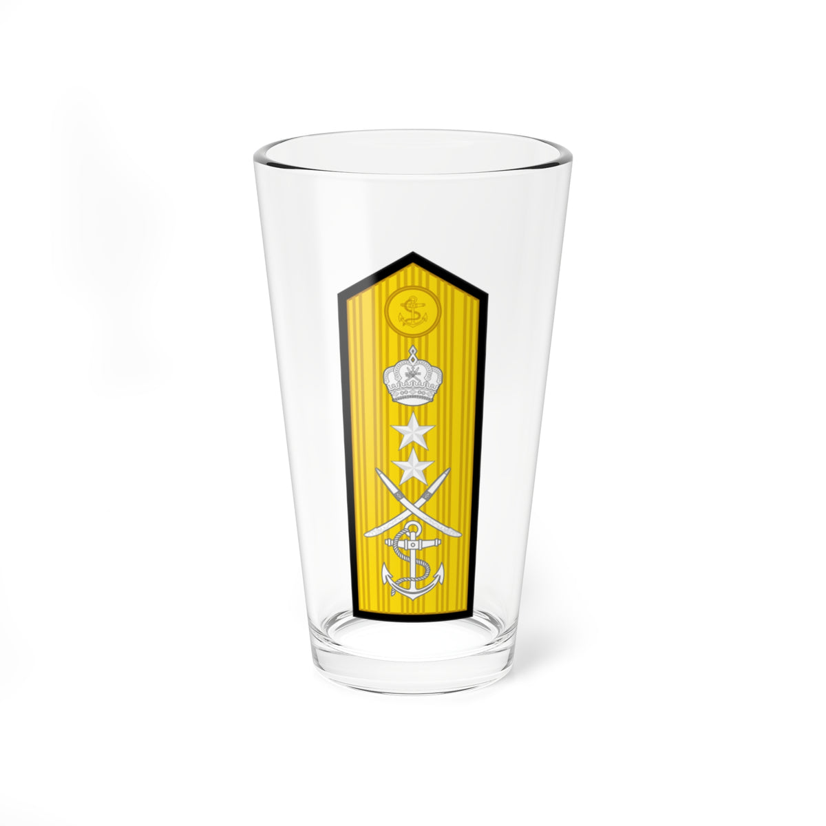 17.RNO ADM Sleeve (Oman) (Military Rank) Pint Glass 16oz