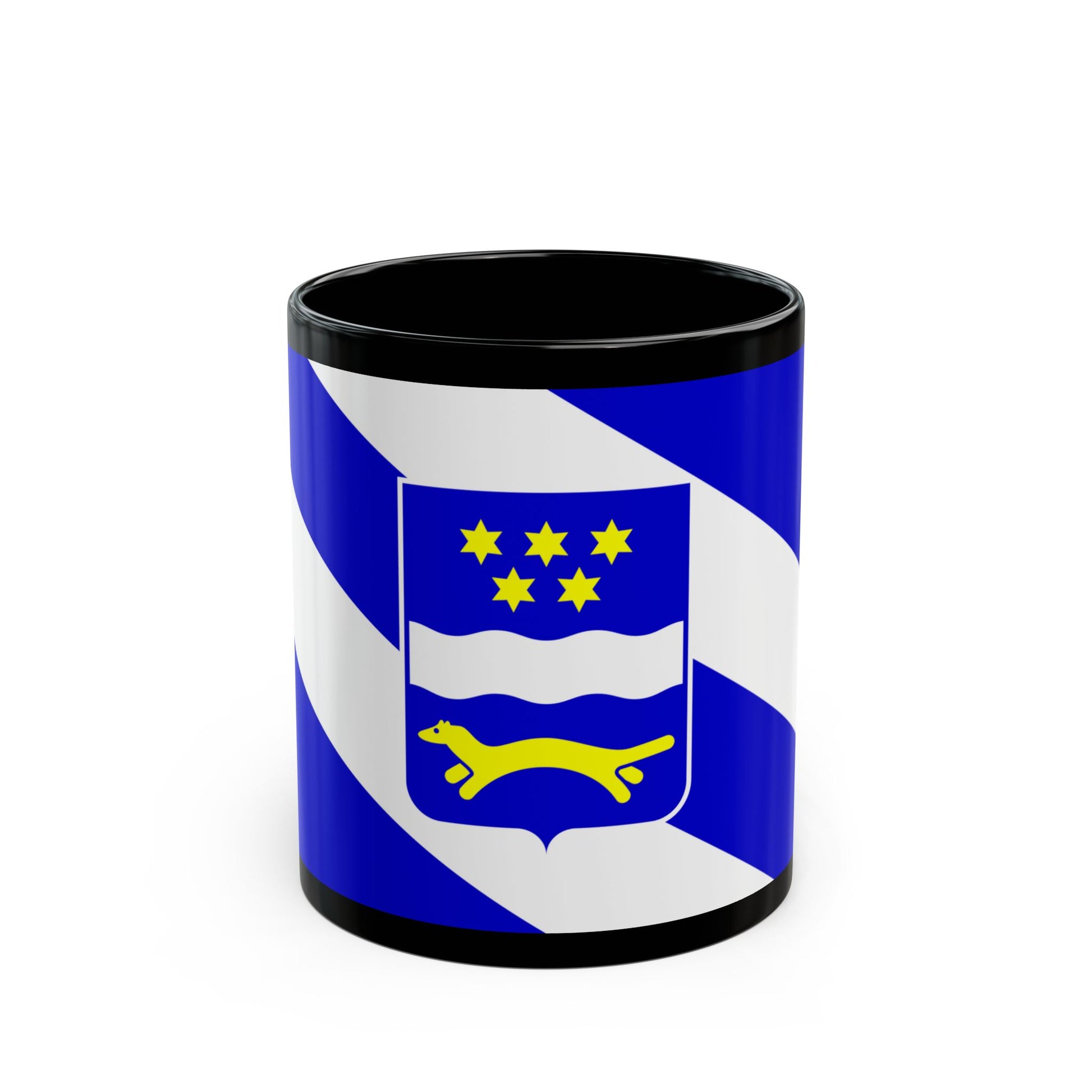 Flag of Brod Posavina County Croatia - Black Coffee Mug-11oz-Go Mug Yourself