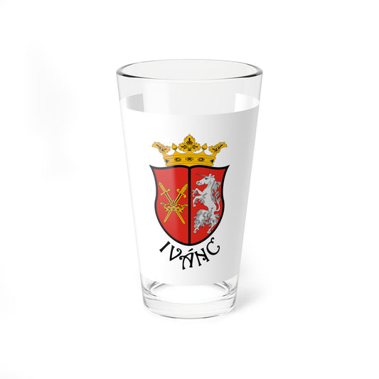Flag of Ivanc variant (Hungary) Pint Glass 16oz