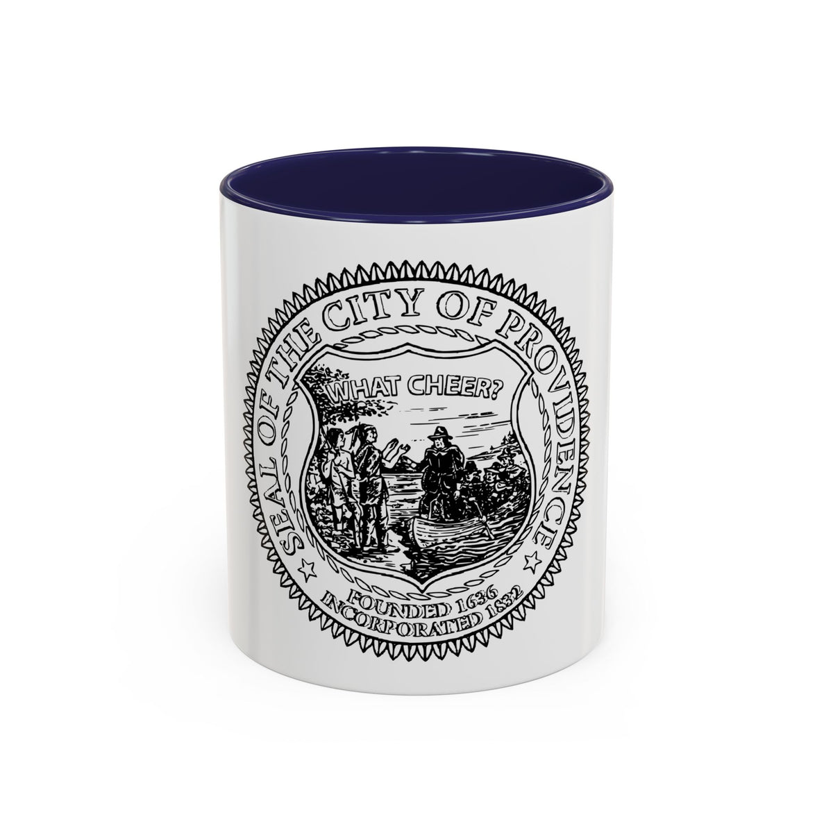 Seal of Providence Rhode Island - Accent Coffee Mug