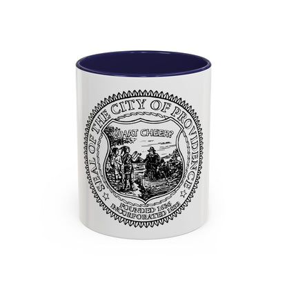 Seal of Providence Rhode Island - Accent Coffee Mug