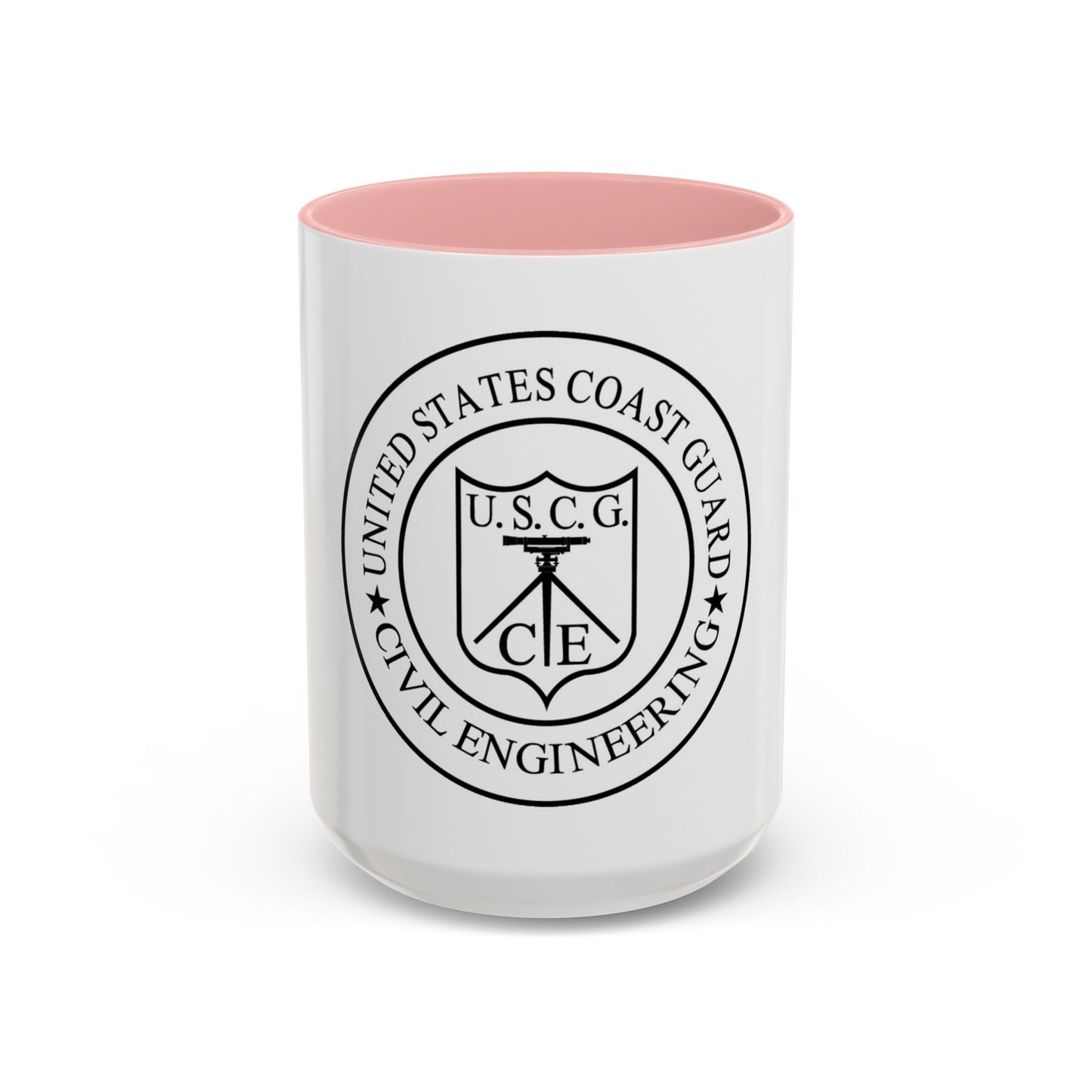 USCG Civil Engineering (U.S. Coast Guard) Accent Coffee Mug