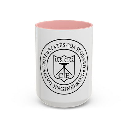 USCG Civil Engineering (U.S. Coast Guard) Accent Coffee Mug