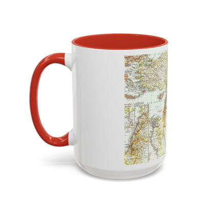 Middle East - The Eastern Mediterranean (1959) (Map) Accent Coffee Mug