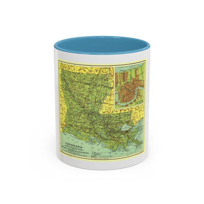 USA - Louisiana (1930) (Map) Accent Coffee Mug