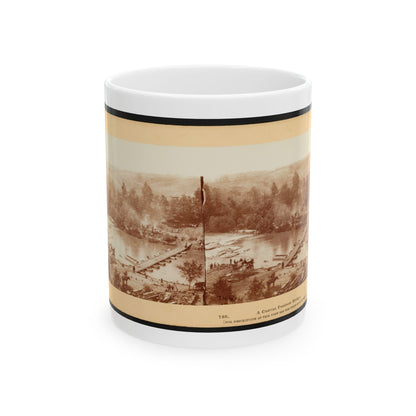A Canvas Pontoon Bridge (U.S. Civil War) White Coffee Mug