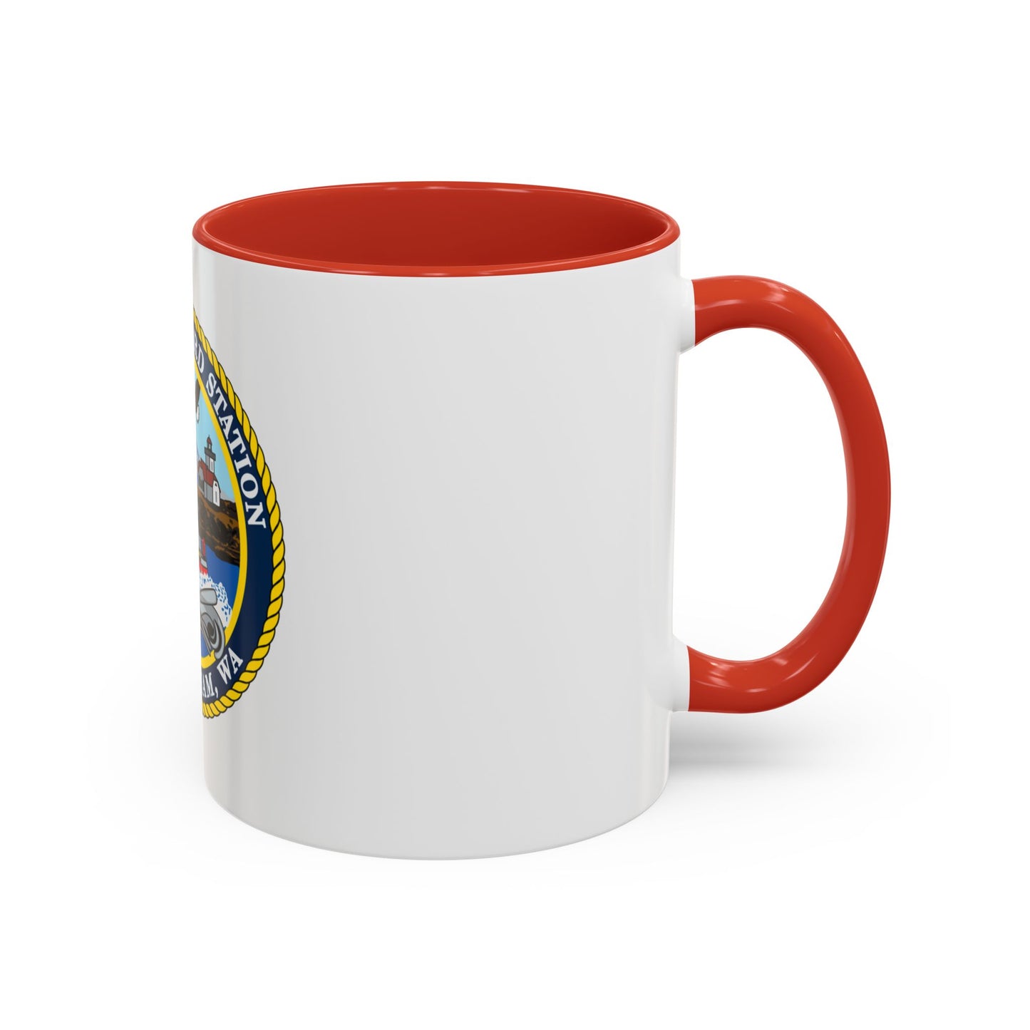 USCG Station Bellingham WA (U.S. Coast Guard) Accent Coffee Mug