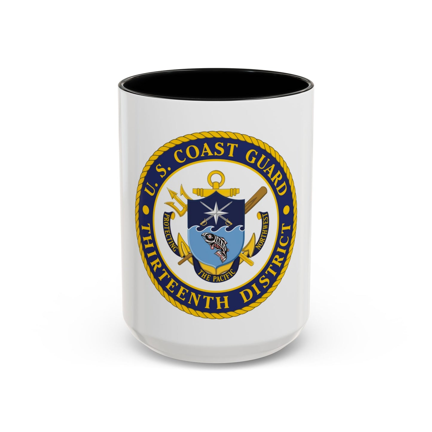 USCG Thirteenth District (U.S. Coast Guard) Accent Coffee Mug