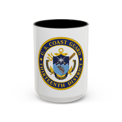 USCG Thirteenth District (U.S. Coast Guard) Accent Coffee Mug