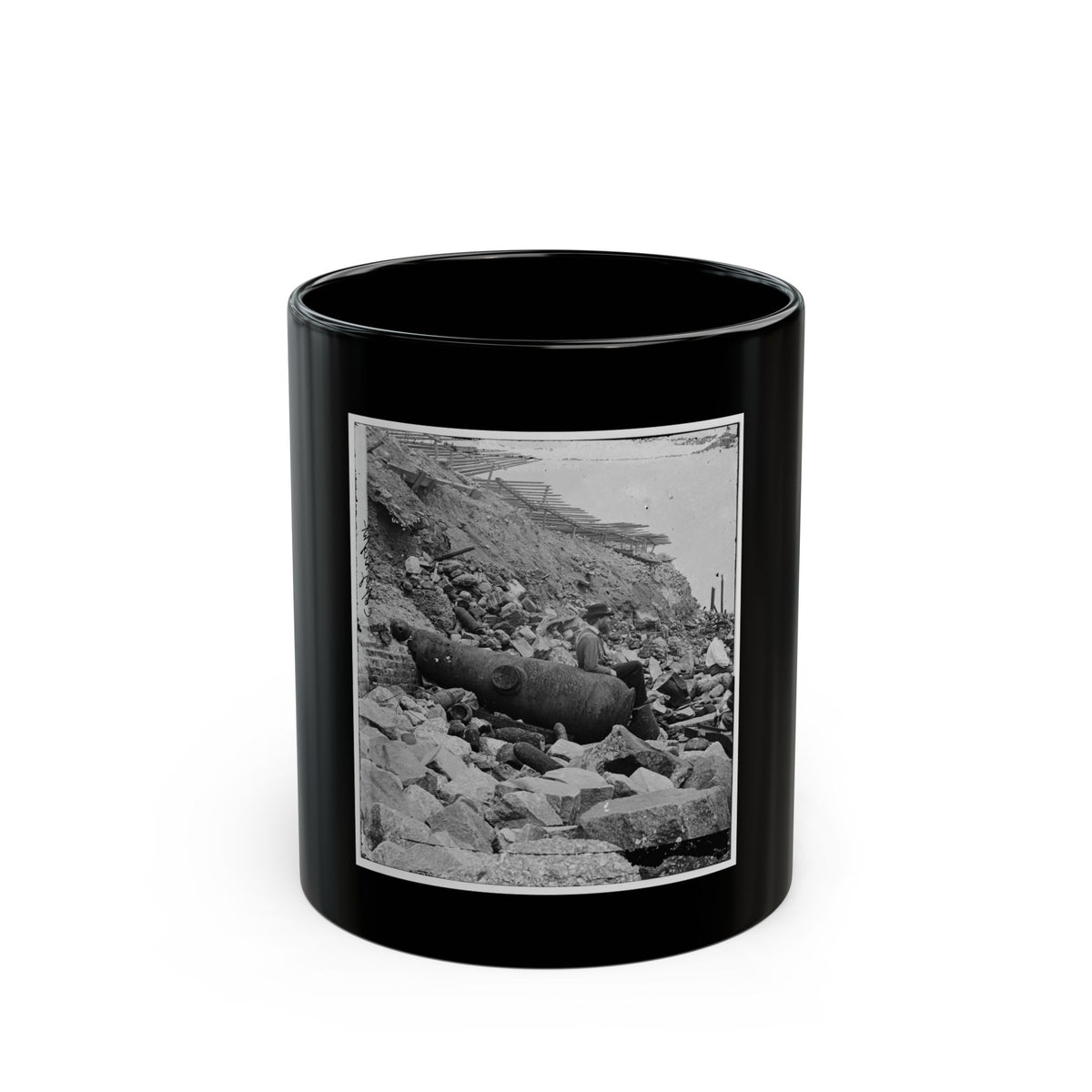 Charleston, S.C. Site Of The Night Attack On Fort Sumter, September 8, 1863 (U.S. Civil War) Black Coffee Mug