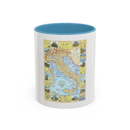 Italy - A Traveller's Map 1 (1970) (Map) Accent Coffee Mug