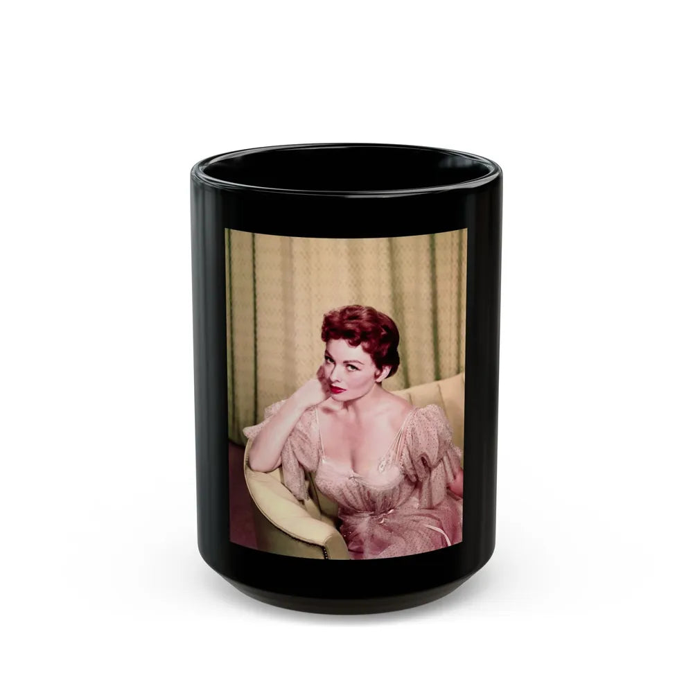 Jeanne Crain #123 (Vintage Female Icon) Black Coffee Mug-15oz-Go Mug Yourself