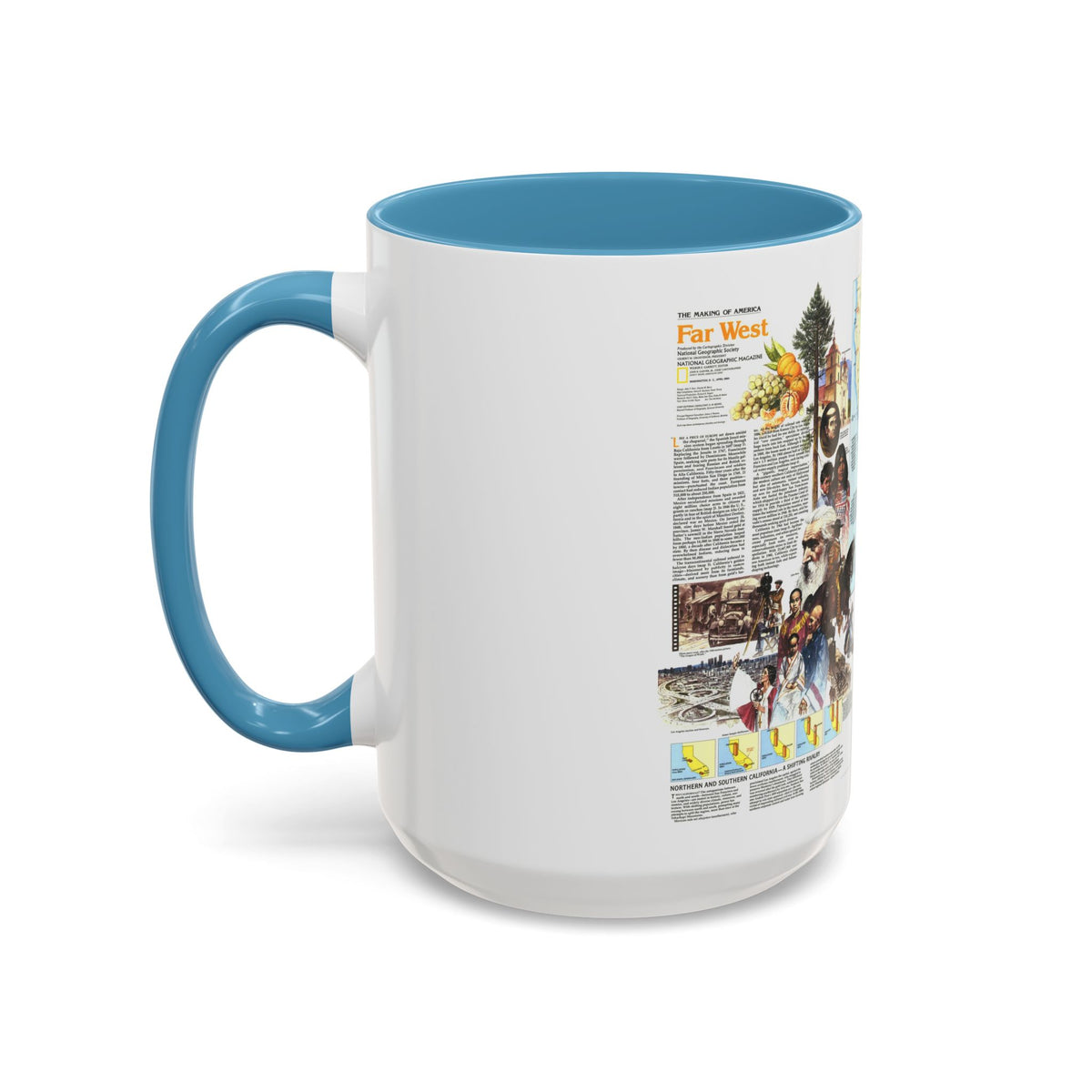 USA - Far West 2 (1984) (Map) Accent Coffee Mug