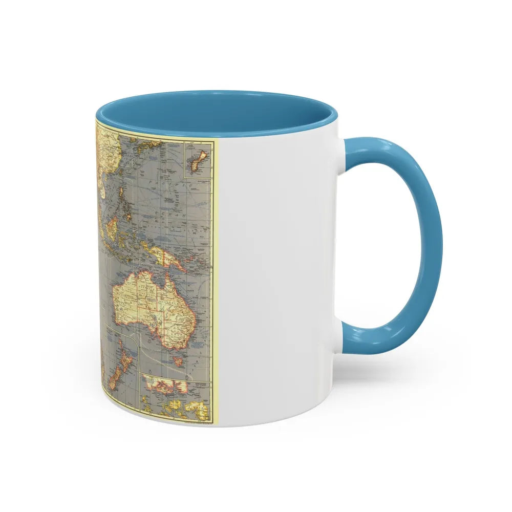 Indian Ocean (1941) (Map) Accent Coffee Mug-Go Mug Yourself