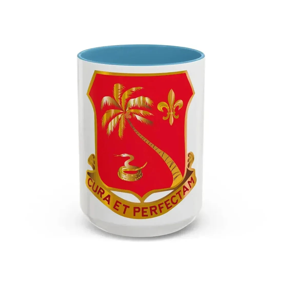 164th Field Artillery Battalion (U.S. Army) Accent Coffee Mug 15oz Light Blue - Go Mug Yourself