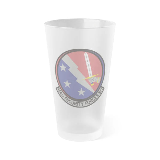 164th Security Forces Squadron (U.S. Air Force) Frosted Pint Glass 16oz-16oz-Frosted-Go Mug Yourself